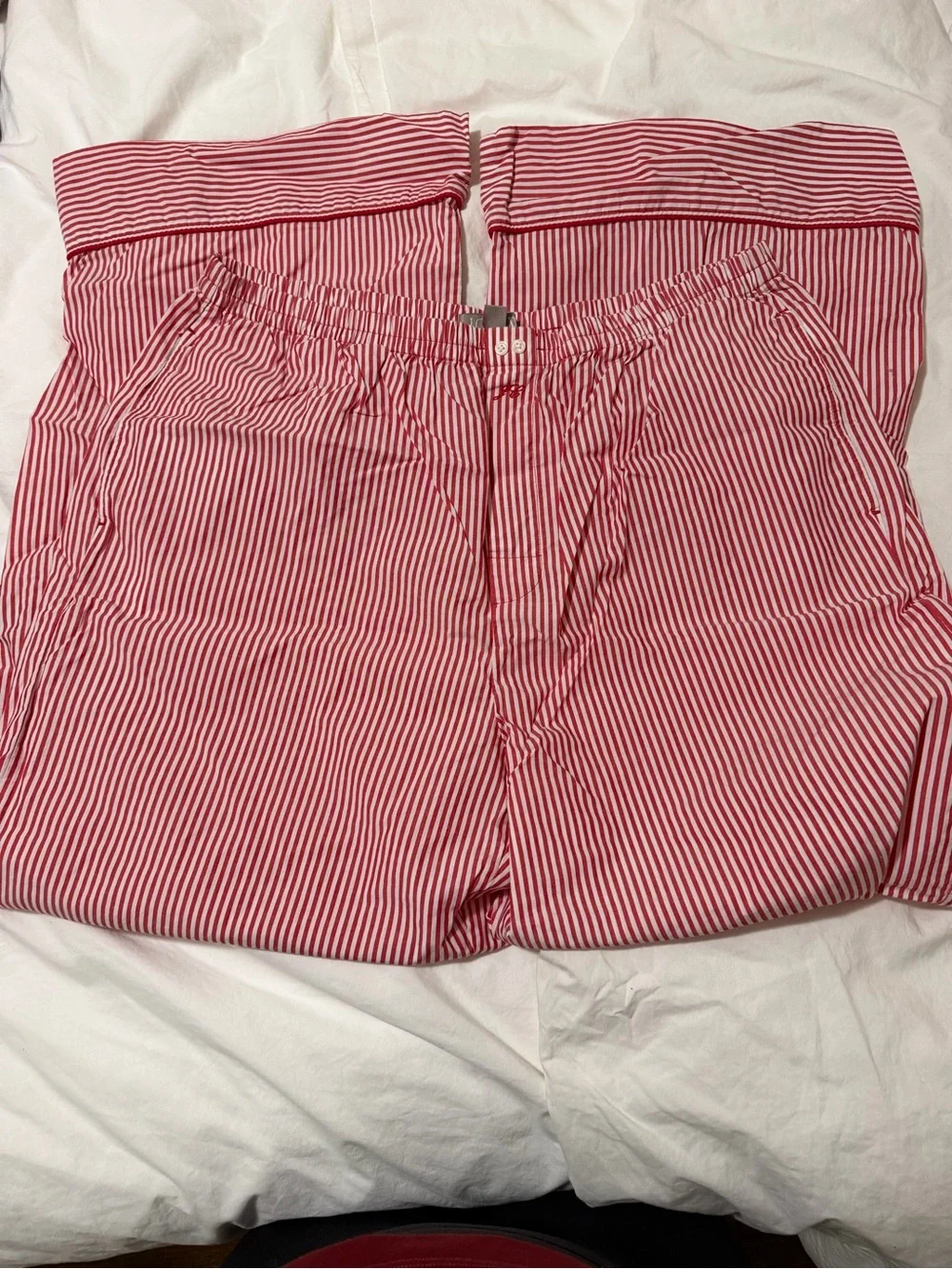 J. Crew Res & White Striped Pajamas | M